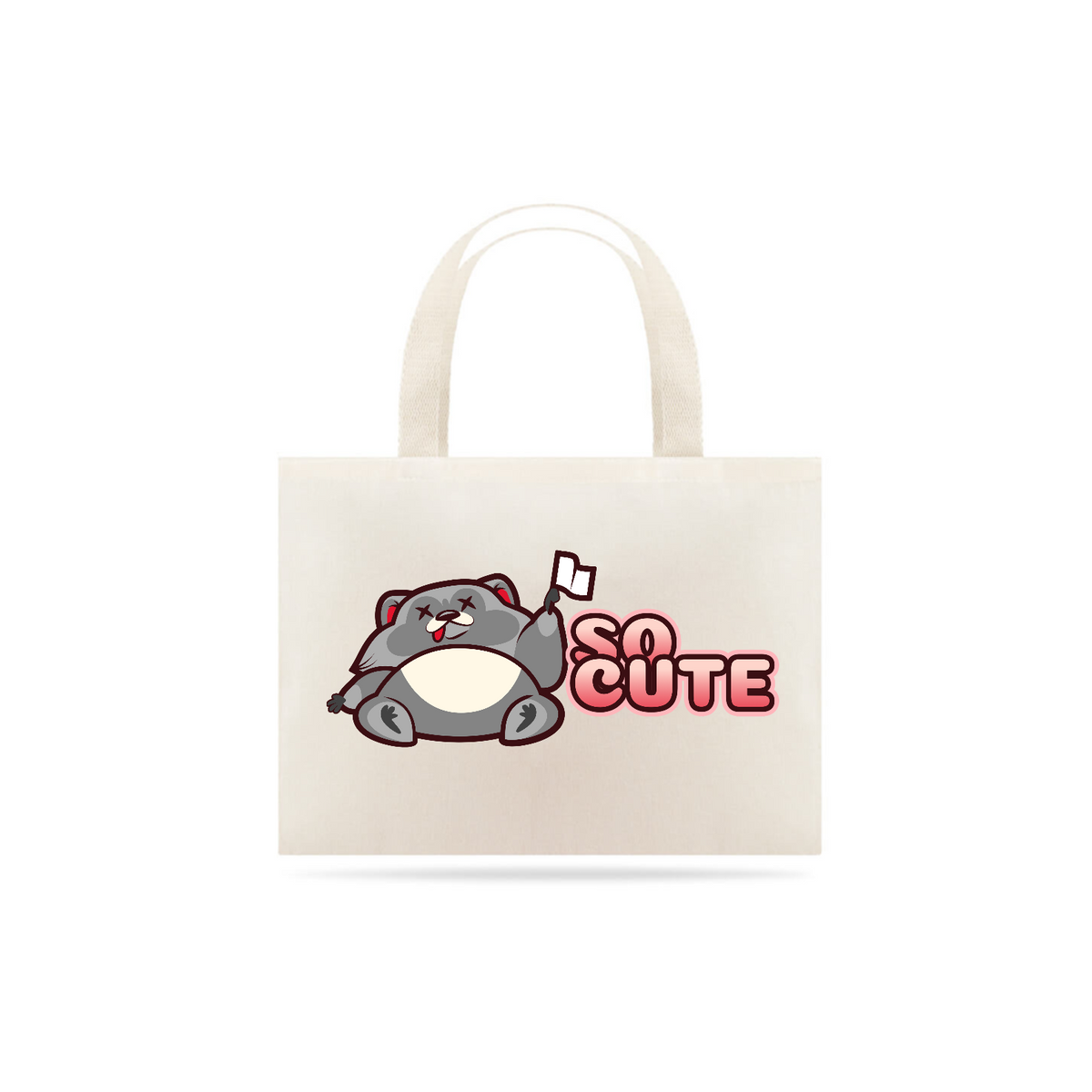 Nome do produto: Eco Bag Grande - So Cute - Tired Raccoon