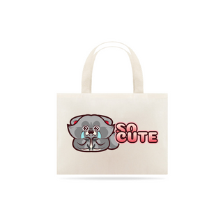 Nome do produto Eco Bag Grande - So Cute - Excited Raccoon