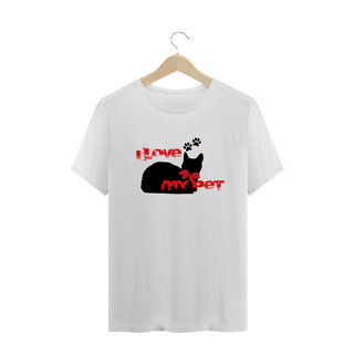 Nome do produtoT-Shirt Quality - I Love Pet - Cat Style 