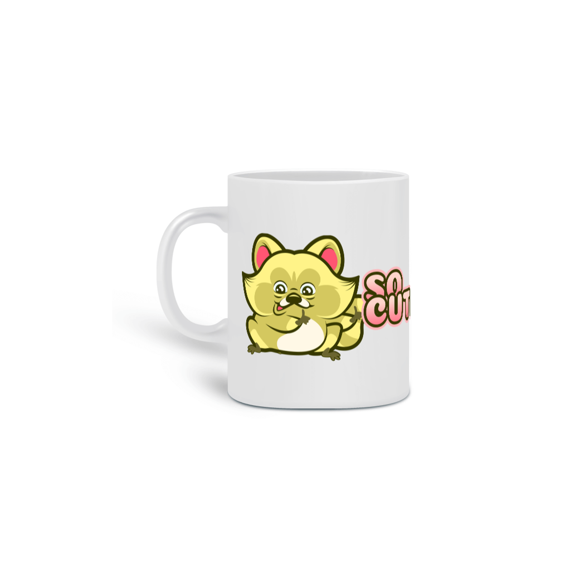 Nome do produto: Caneca - So Cute - Yellow Raccoon