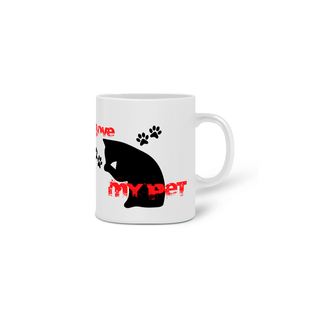 Nome do produtoCaneca - I Love Pet - Banho de Gato