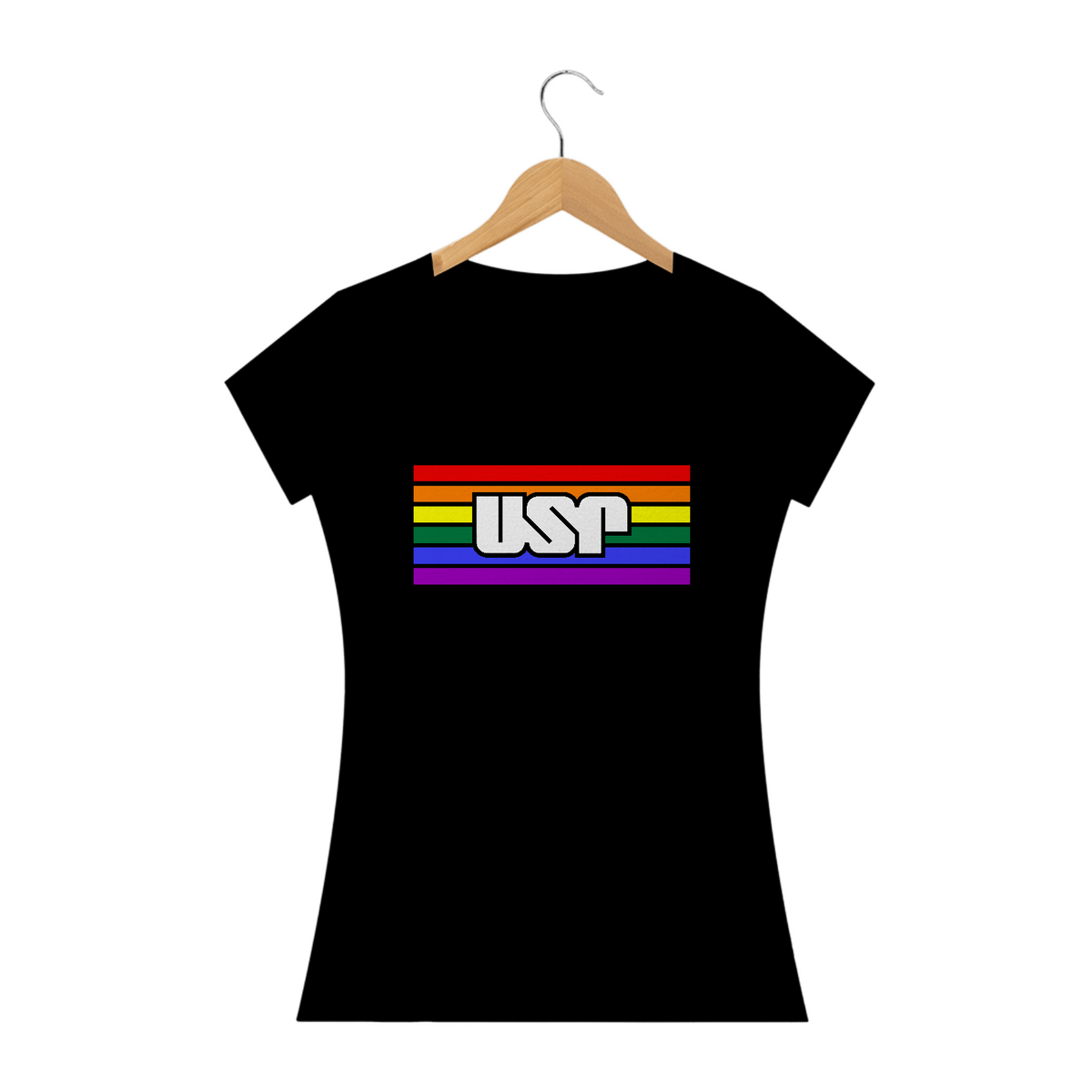 Nome do produto: Baby Look USP Pride Black