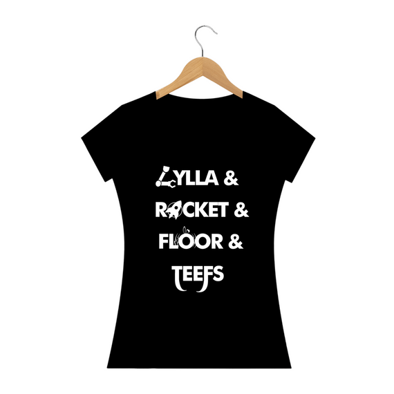 Camiseta Feminina Lylla & Rocket & Floor & Teefs | Guardiões da Galáxia Vol.3