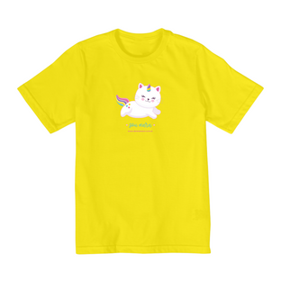 Nome do produtoCamiseta Infantil Gato Unicórnio Raro - 8 a 14 anos