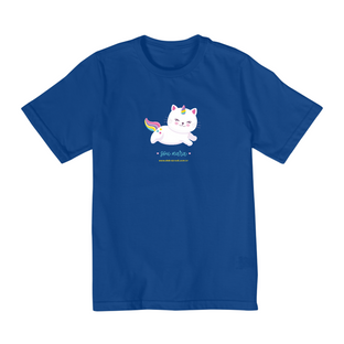 Nome do produtoCamiseta Infantil Gato Unicórnio Raro - 2 a 8 anos 