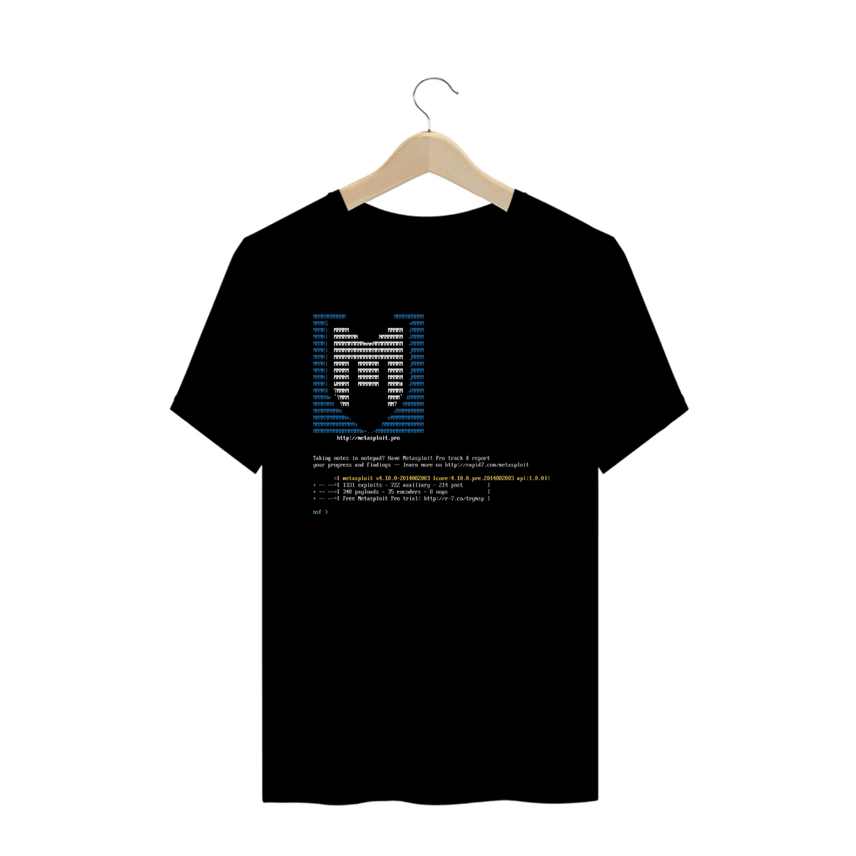 Nome do produto: Camisa Metasploit | Msfconsole