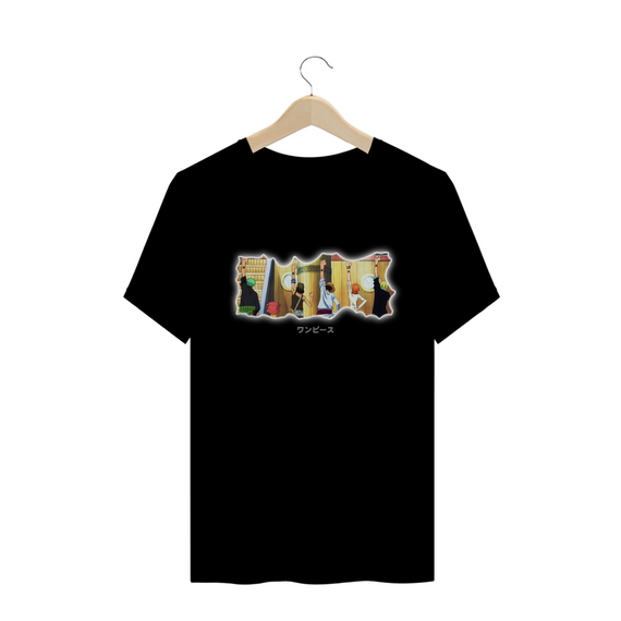 T-shirt One Piece - Companheiros (brilho claro)