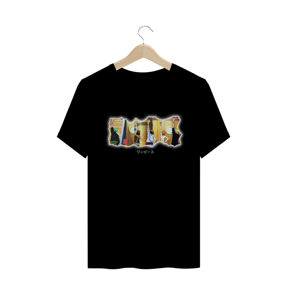 Nome do produto: T-shirt One Piece - Companheiros (brilho claro)