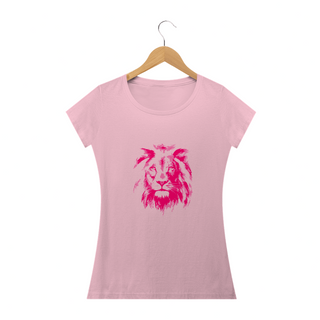 Nome do produtoCamisa Feminina T-Shirt - Leão Rosa