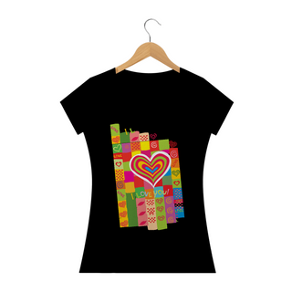 Camiseta Baby Look - namorados - i love you