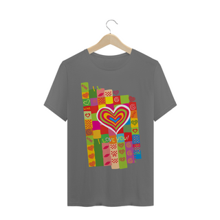 Nome do produtocamiseta - Namorados - I love you