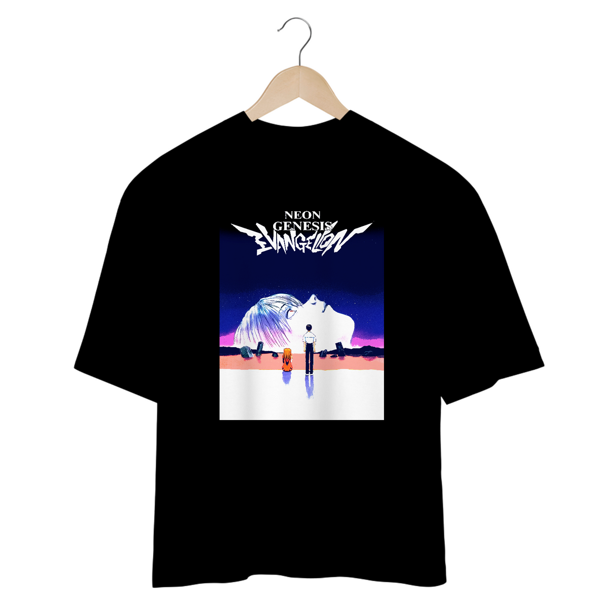 Nome do produto: Camiseta Oversized Neon Genesis Evangelion NGE Mind The Gap Co.