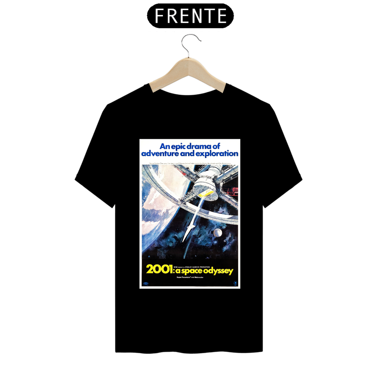 Nome do produto: Camiseta “2001 - Uma Odisséia no Espaço” Pôster
