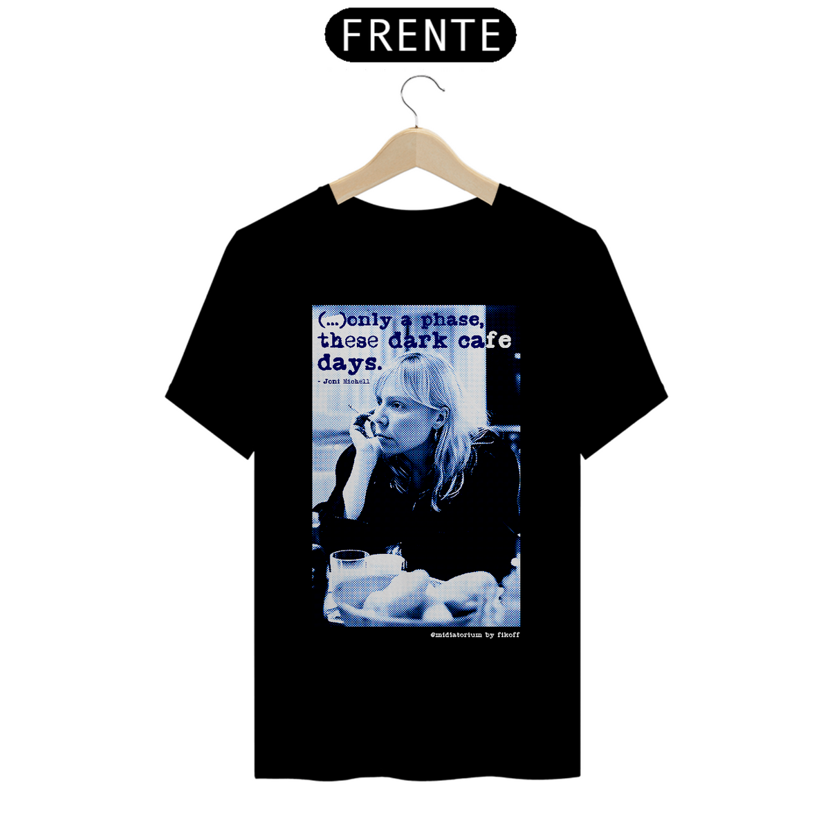 Nome do produto: Camiseta \'Joni Mitchell: Dark Cafe Days\'