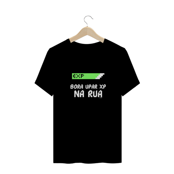 Camiseta plus size 'bora upar XP na rua'