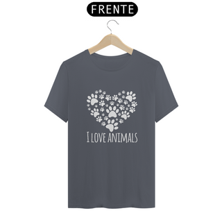 Nome do produtoCamiseta - I Love Animals (Eu Amo Animais/Pet)