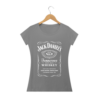 Nome do produtoCamiseta Babylook Jack Daniels - Estampa Branca - Camisetas de Boteco