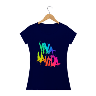 Nome do produtoCamiseta Babylook Coldplay Viva La Vida - Colors