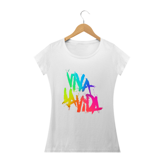 Camiseta Babylook Coldplay Viva La Vida - Colors