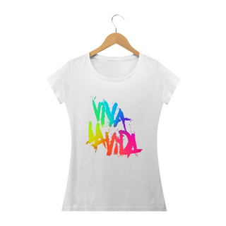 Nome do produtoCamiseta Babylook Coldplay Viva La Vida - Colors