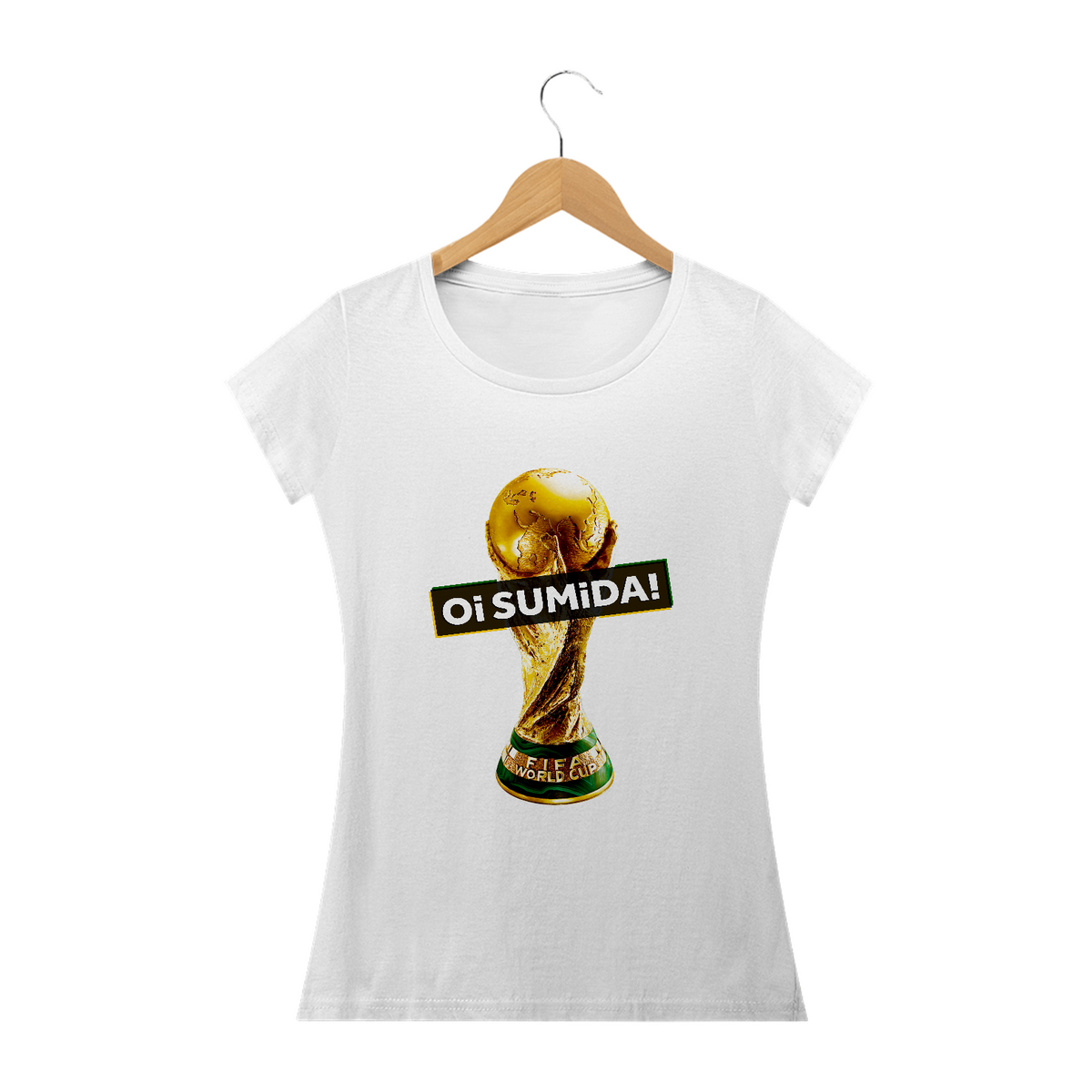 Nome do produto: Camiseta Babylook Oi Sumida - Brasil na Copa