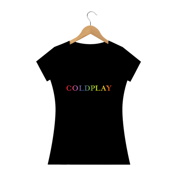 Camiseta Babylook Coldplay - Logo Colors