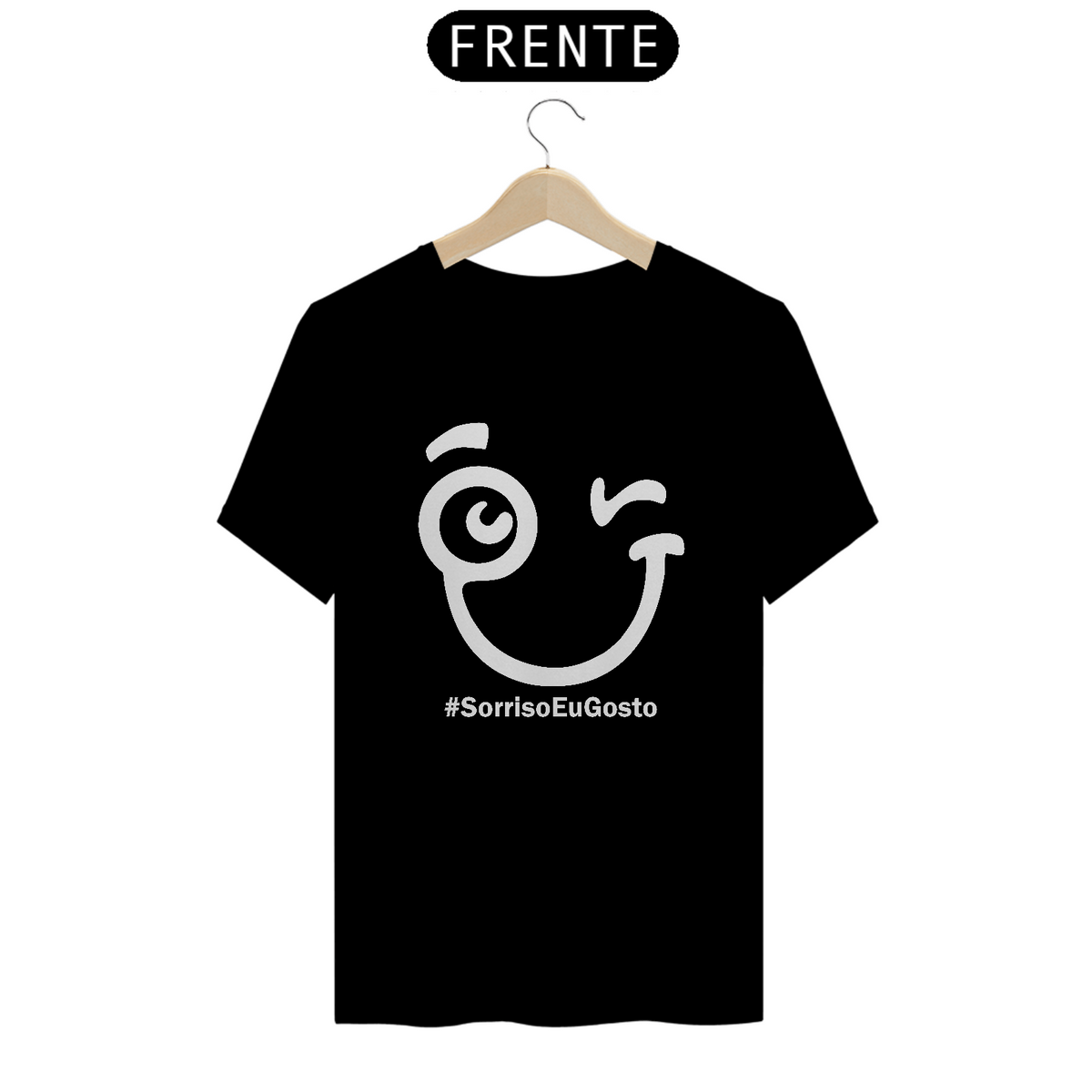 Nome do produto: Camiseta Sorriso Maroto Hashtag (Estampa Branca)