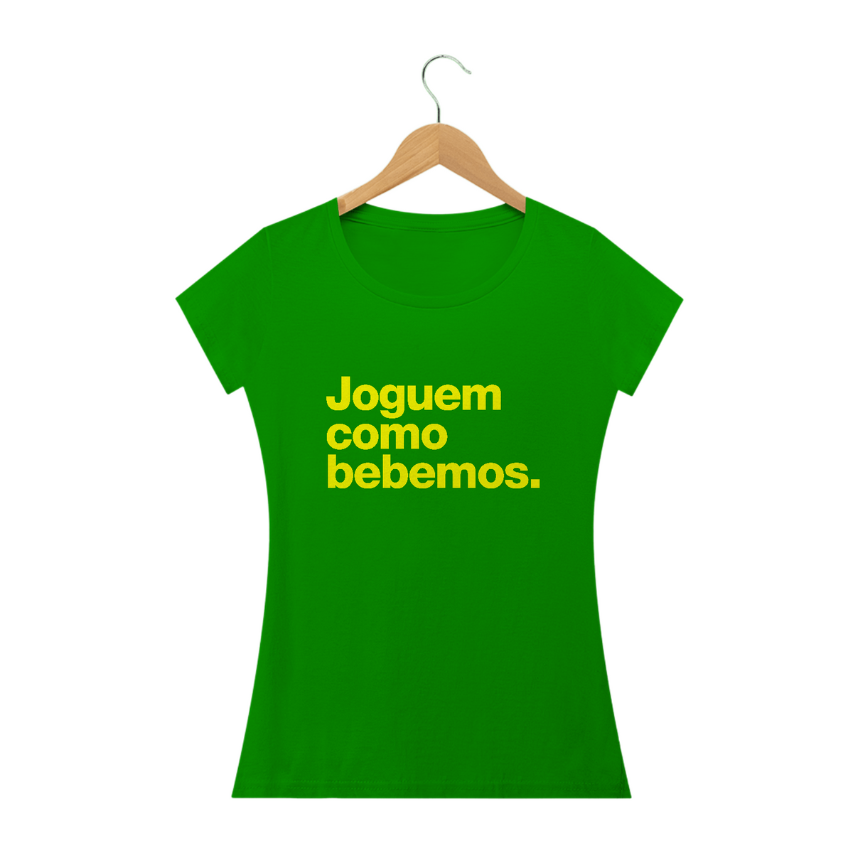 Nome do produto: Camiseta Babylook Brasil - Joguem como bebemos