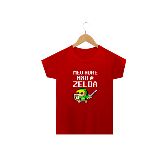 Camiseta Infantil - Meu nome não é Zelda - Link