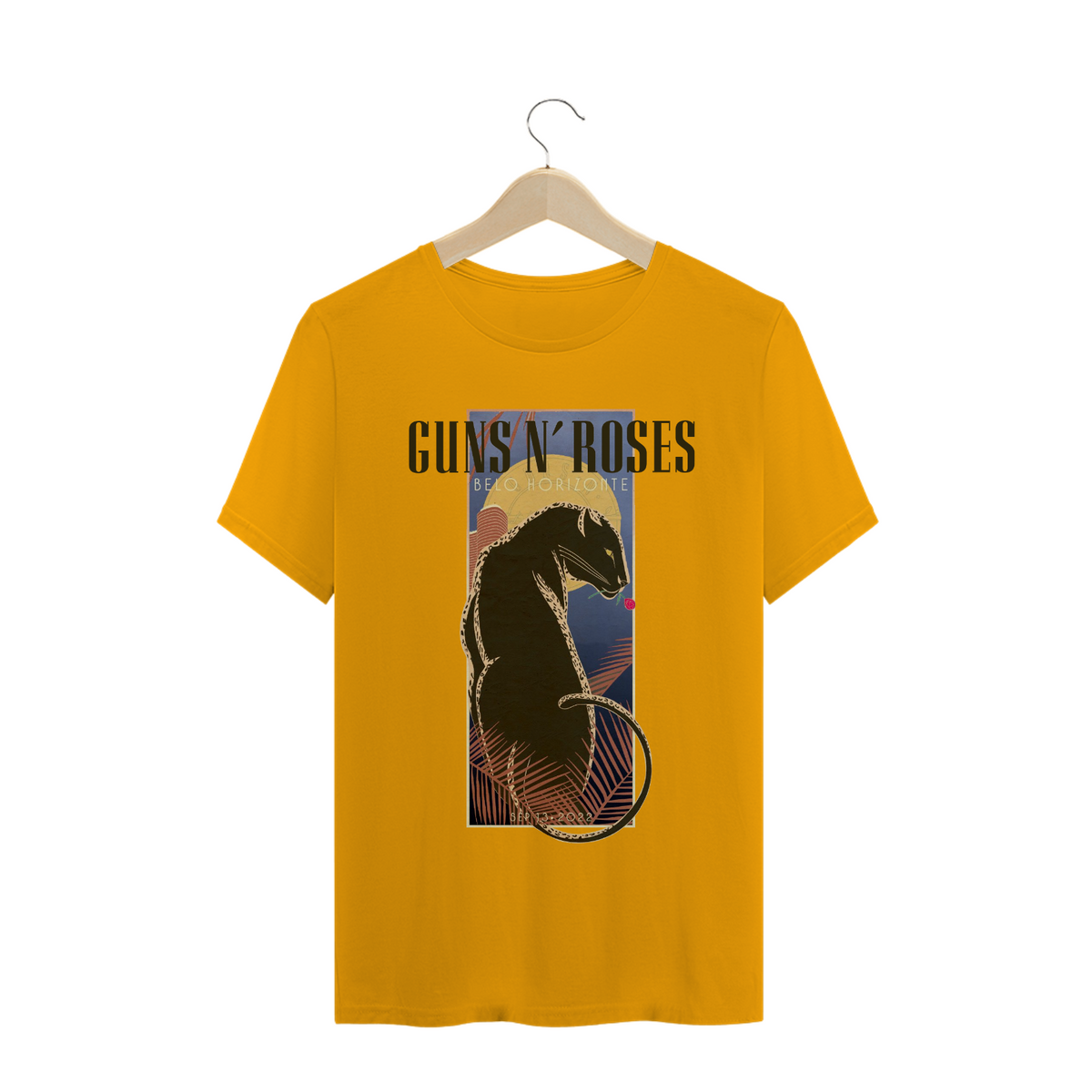 Nome do produto: Camisa Guns N\' Roses - Belo Horizonte 2022 - Amarela