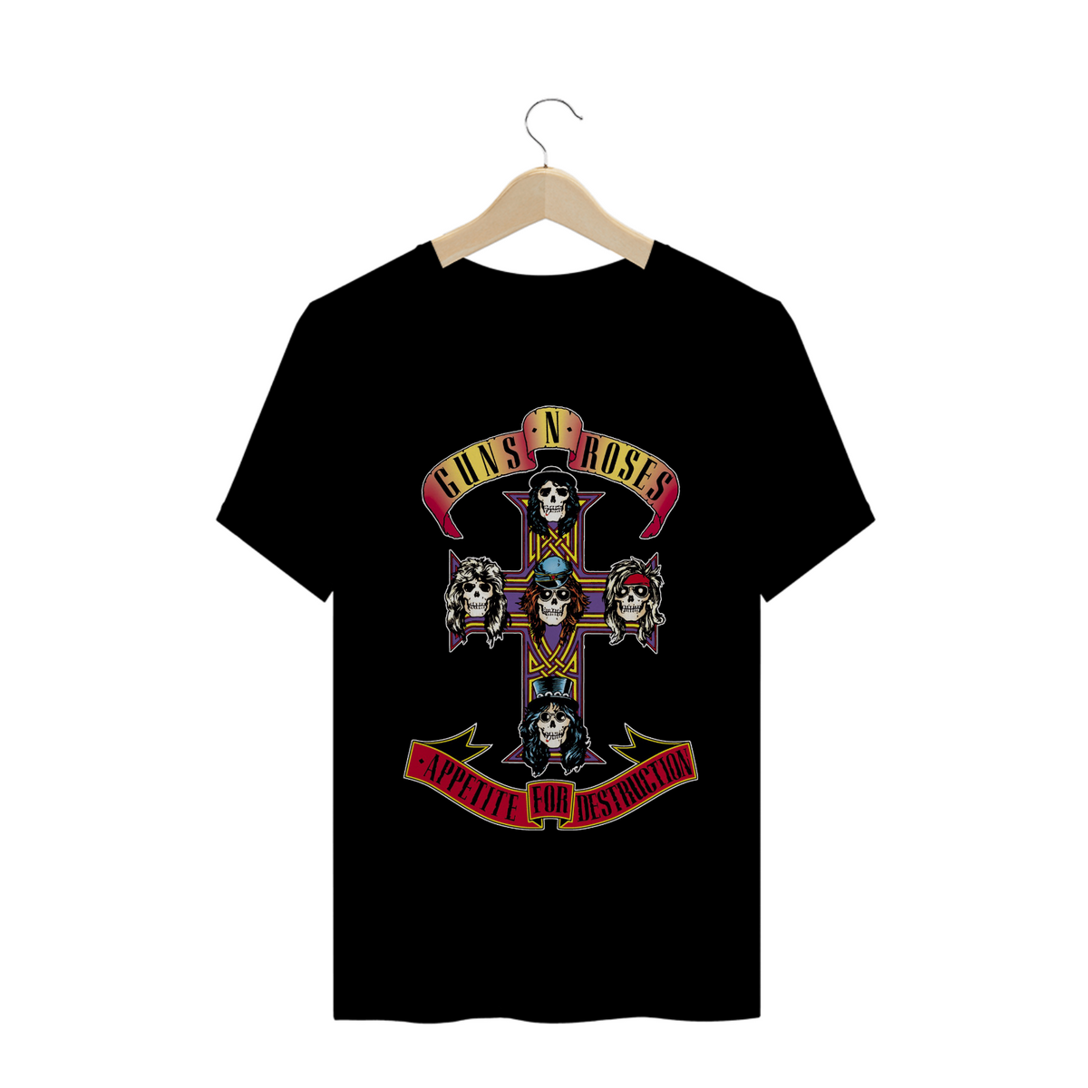 Nome do produto: Camisa Guns N\' Roses - Appetite For Destruction - Cruz Clássica