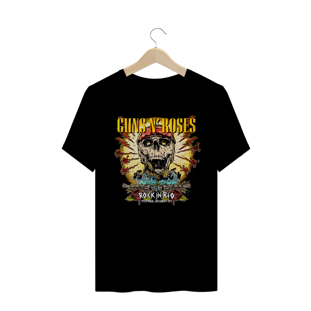 Nome do produto: Camisa Guns N\' Roses - Rock In Rio 2022 - SEM Calçadão (Estampa Maior)