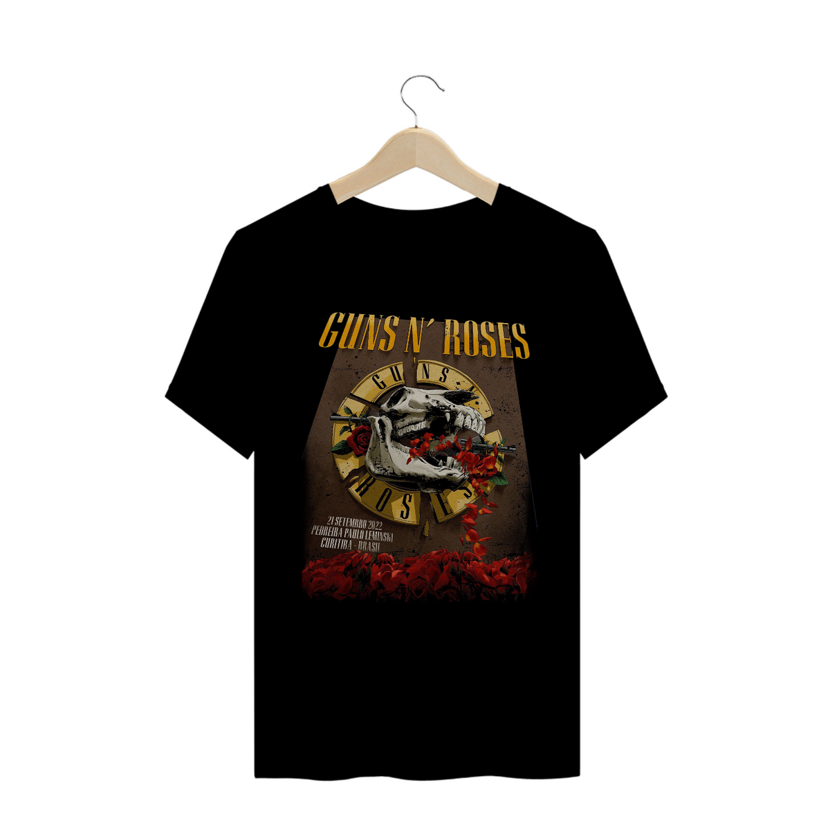 Nome do produto: Camisa Guns N\' Roses - Curitiba 2022