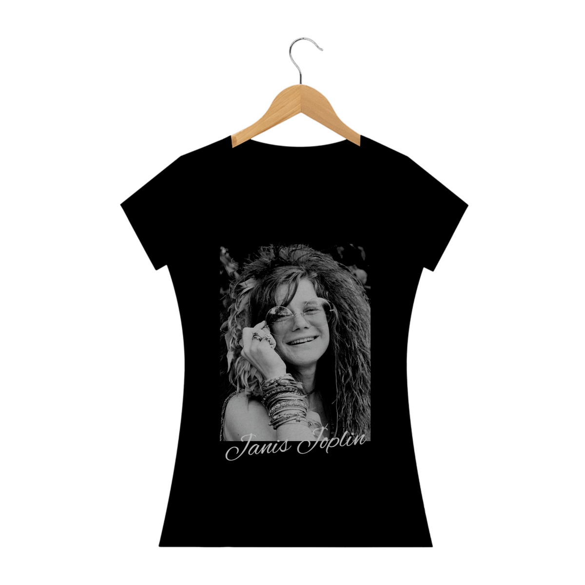 Nome do produto: Camisa Janis Joplin - Baby Long