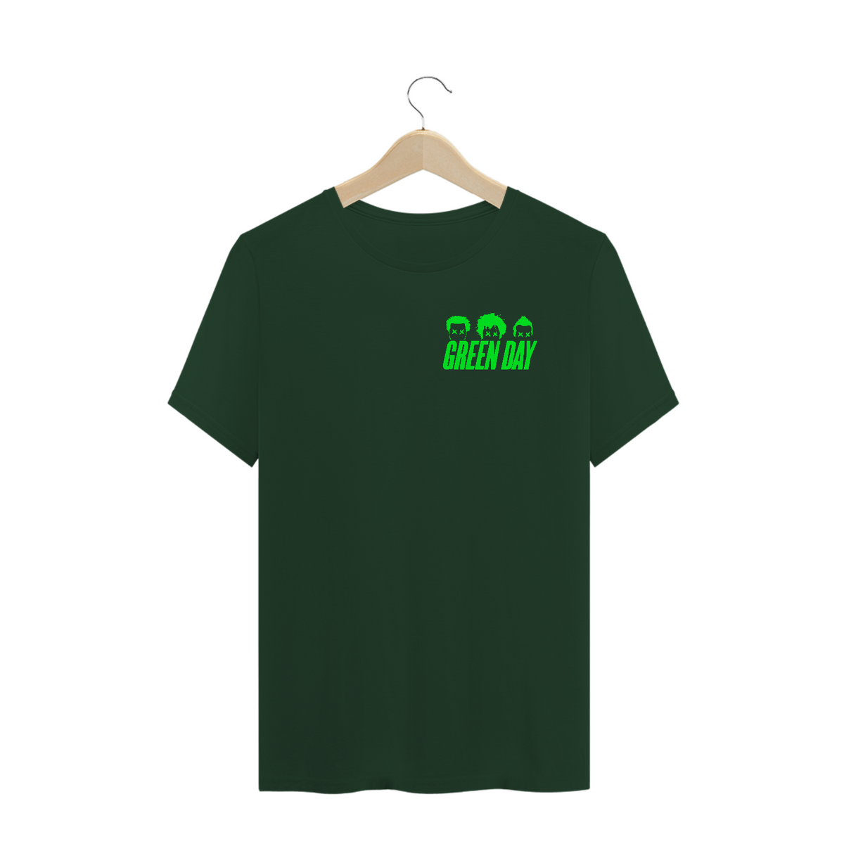 Nome do produto: Camisa Green Day - Logo Pequena Verde