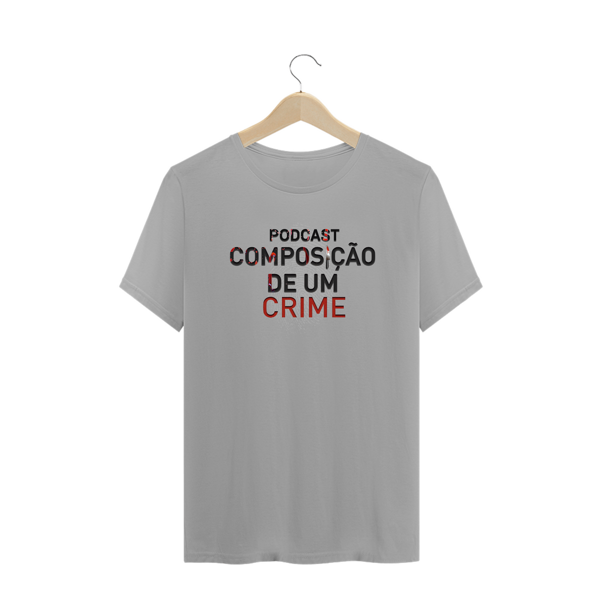 Nome do produto: T-shirt Plus Size Composição de um Crime