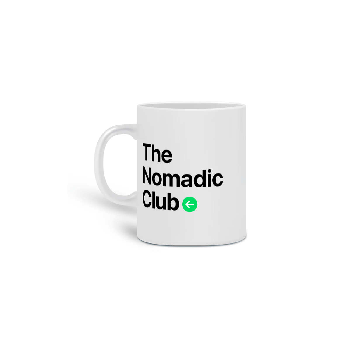 Nome do produto: Caneca Branca - The Nomadic Club Oficial