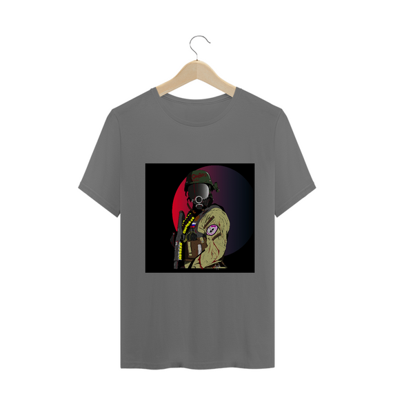 Camiseta Soldado Zomboid Brasil Colorida