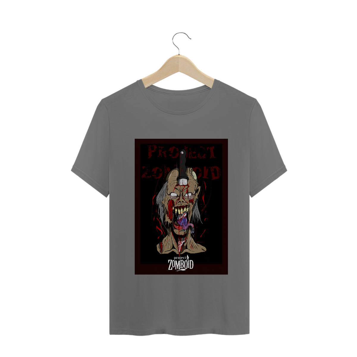 Nome do produto: Camiseta Zumbi na Faca Colorida