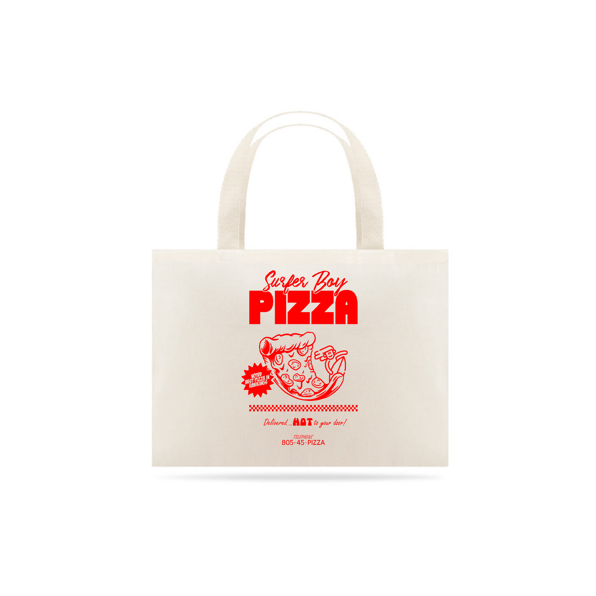 Nome do produto: Surfer Boy Pizza - Ecobag Coleção Stranger Things by Gunk 