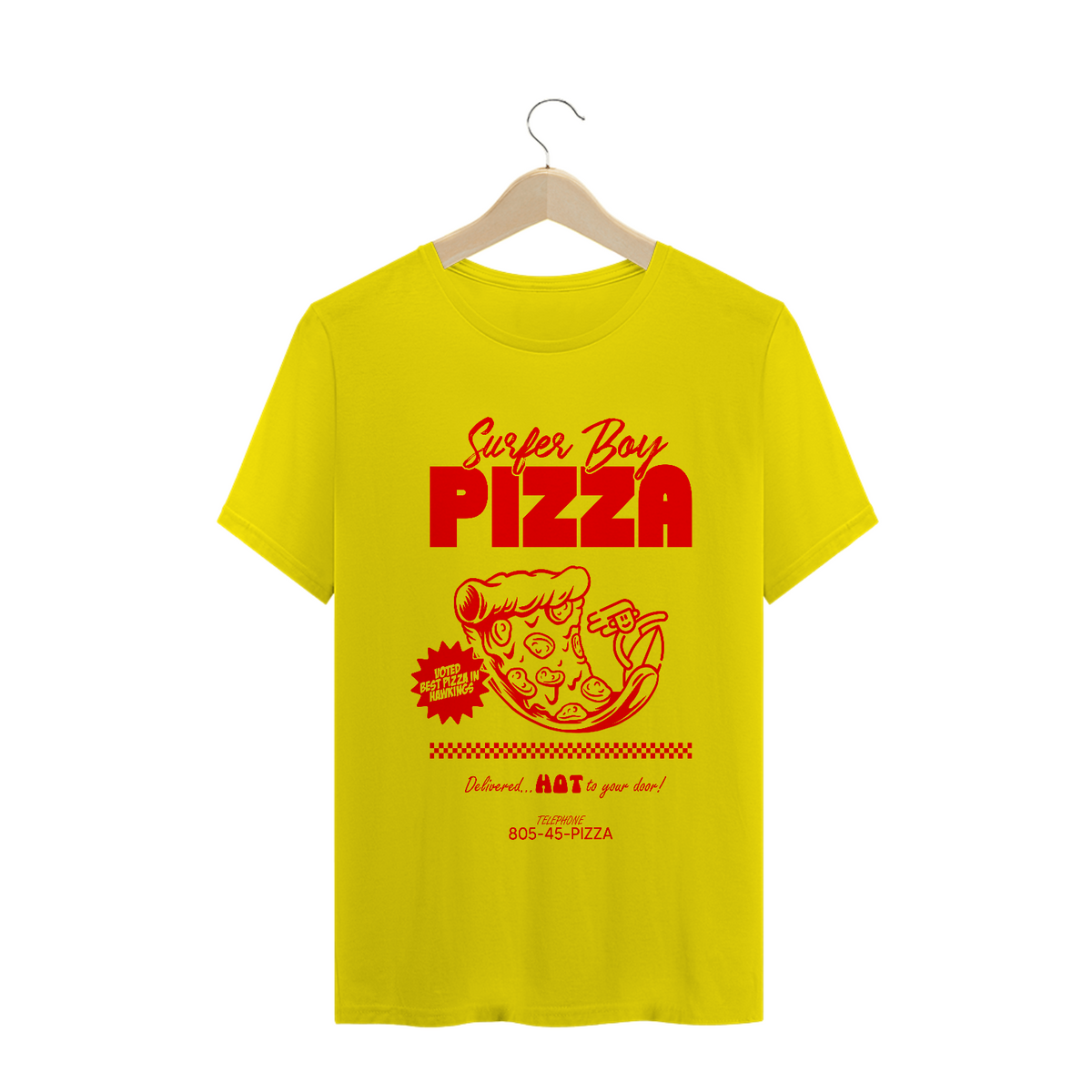 Nome do produto: Camiseta Surfer Boy Pizza - Coleção Stranger Things by GUNK