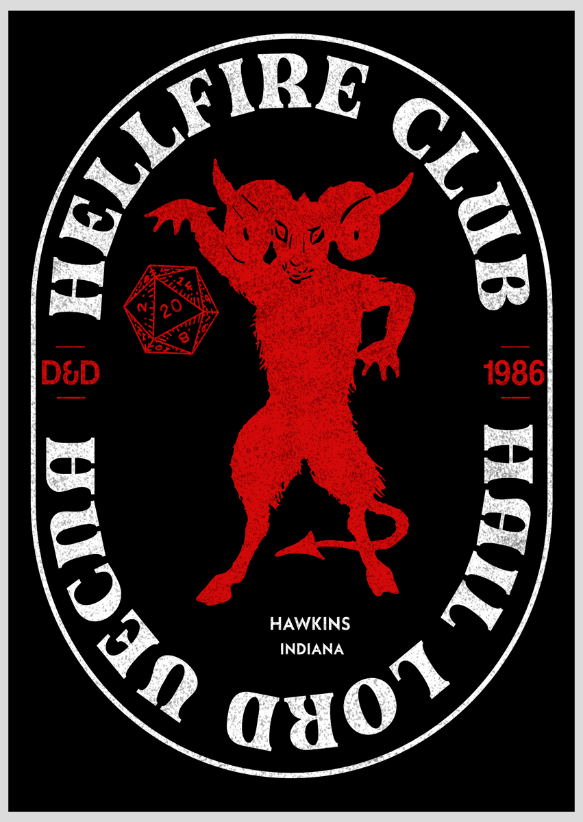 Nome do produto: Poster Hellfire Club - Coleção Stranger Things by GUNK
