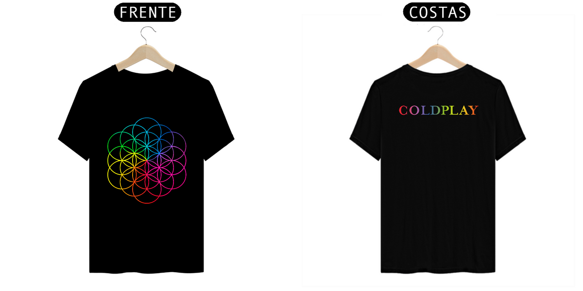 Nome do produto: Coldplay - Malha Premium - Frente & Costas c4808