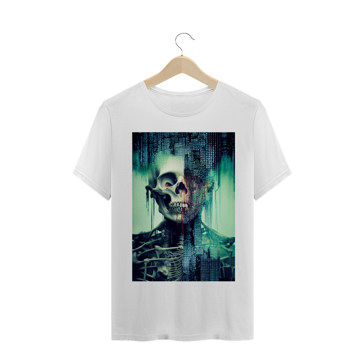 Nome do produto: Camiseta Masculina Caveira Tech