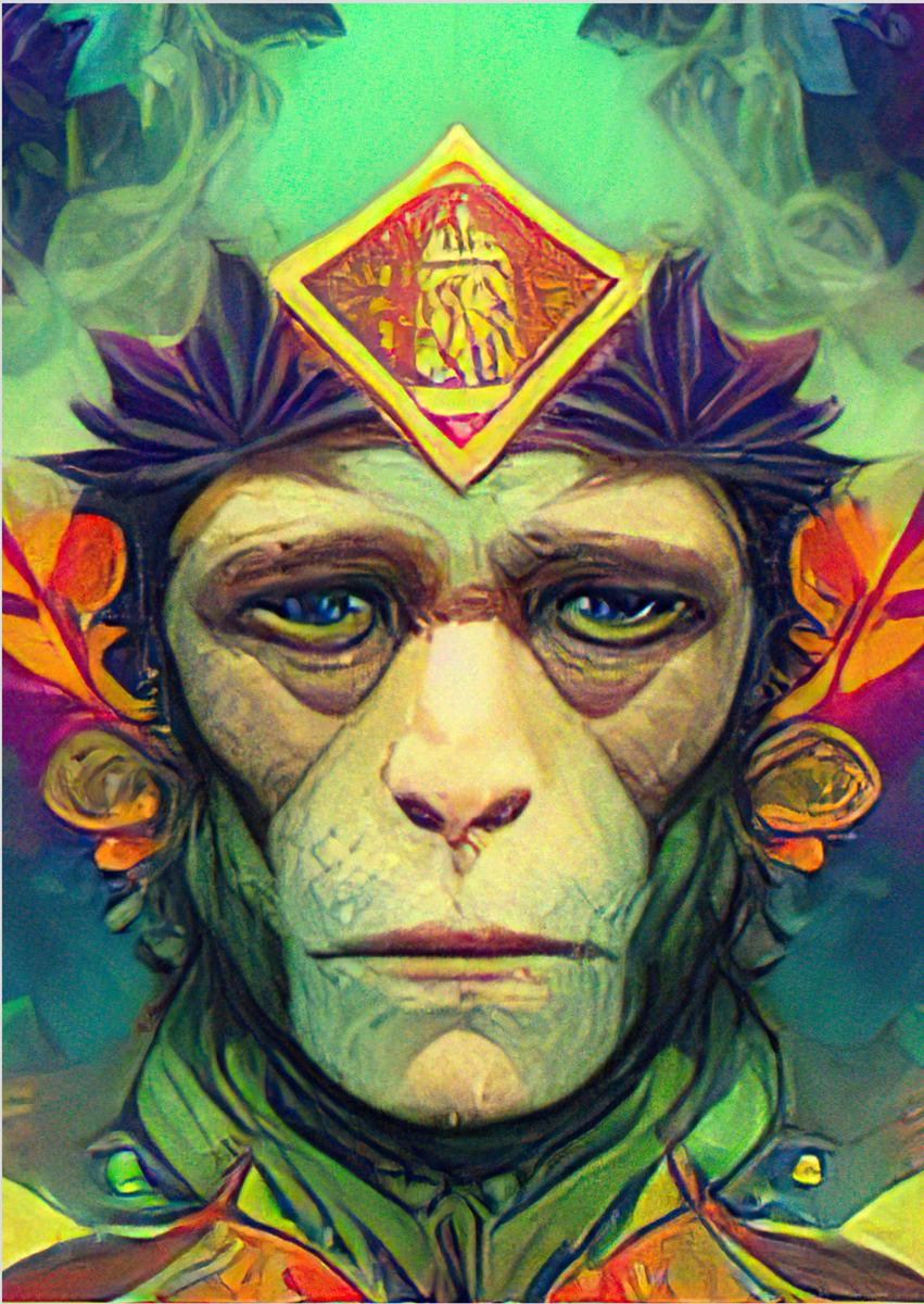 Nome do produto: Poster Macaco Mistico