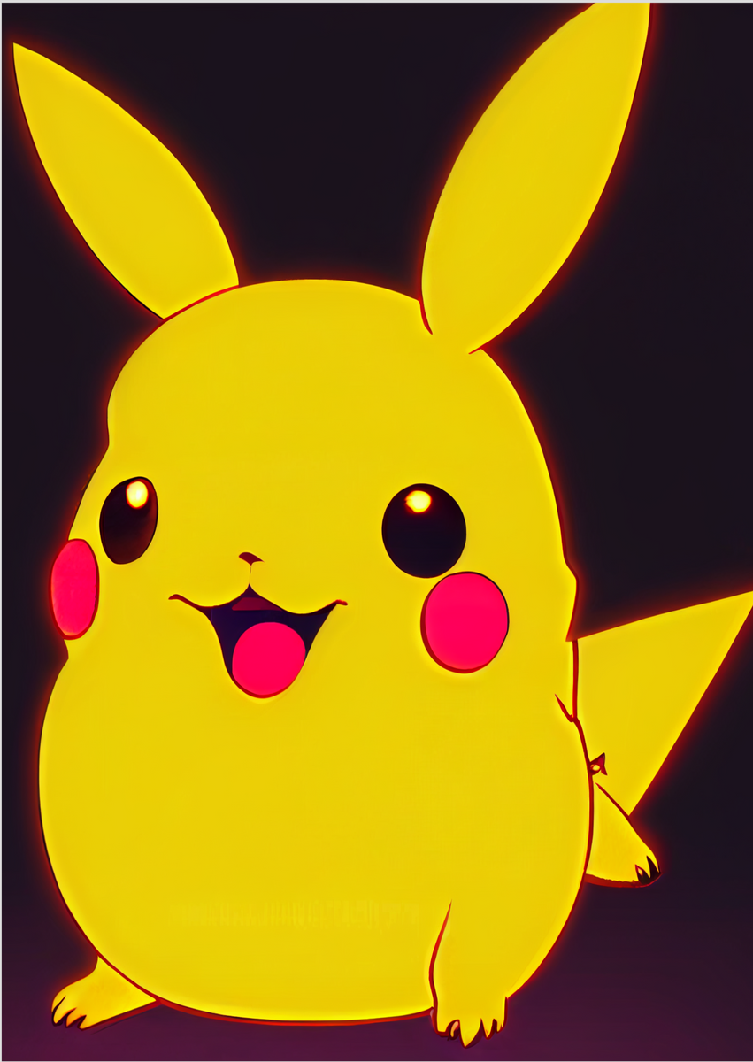 Nome do produto: Poster Infantil Pikachu