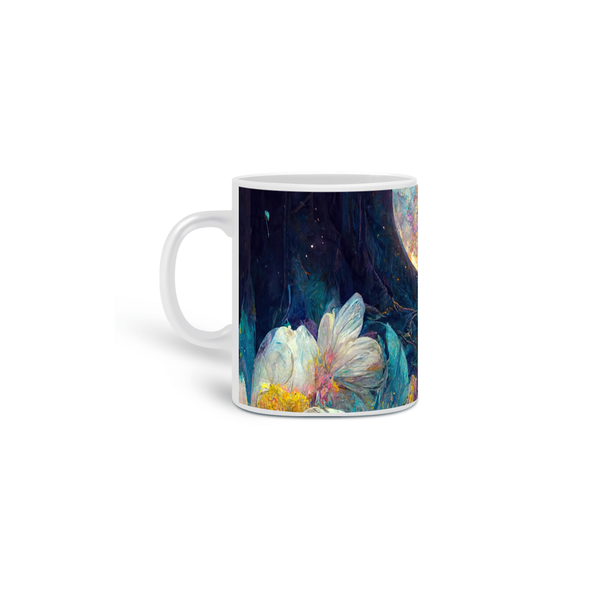 Nome do produto: Caneca Lua de flores