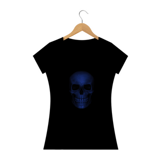 Nome do produtoCamiseta Baby Long Caveira Azul