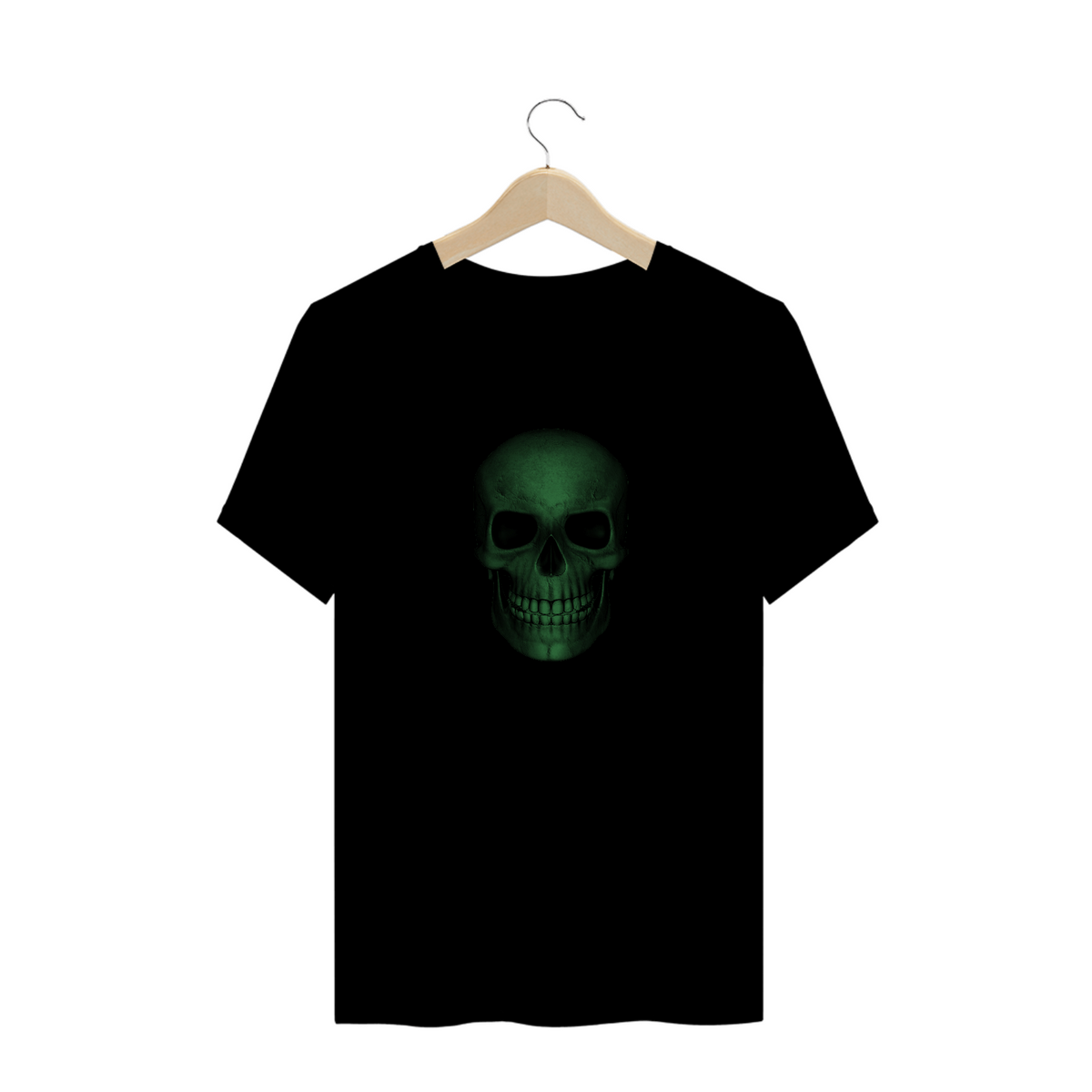 Nome do produto: Camiseta Plus Caveira Verde 2