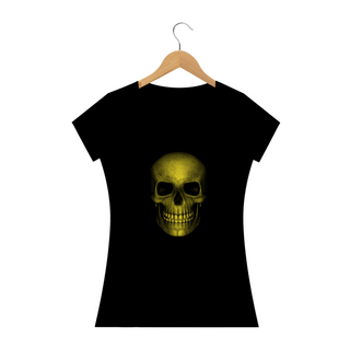 Nome do produtoCamiseta Baby Long Caveira Amarela